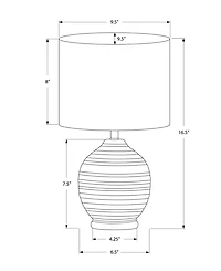 Monarch Specialties Lighting 17" Ceramic Table Lamp