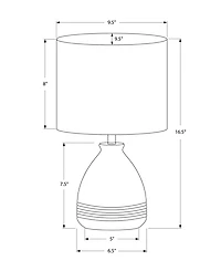 Monarch Specialties Lighting 17" Ceramic Table Lamp