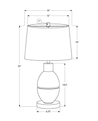 Monarch Specialties Lighting 25" Plastic Table Lamp
