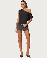 Edikted Women's Katana Asymmetric Off Shoulder Top