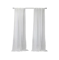 Habitat Alicante Sheer Dual Header Slub Sheer Fabric Curtain Panel for Brighten Any Living Space