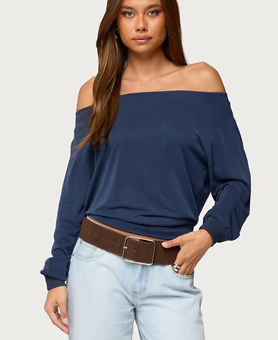 Edikted Women's Nannie Off Shoulder Oversized Top