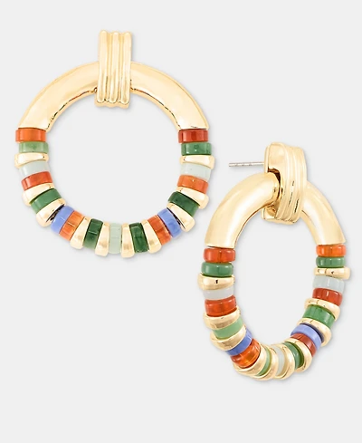 Style & Co Stone Bead Circle Drop Earrings, Macy's Exclusive