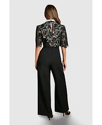 Coast Women's Lace Shirt Short Sleeve Jumpsuit