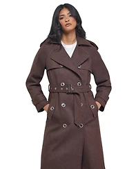 Warehouse Women's Wool Mix Belted Trench Coat