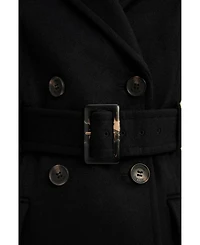 Karen Millen Women's Wool Blend Belted Midi Coat