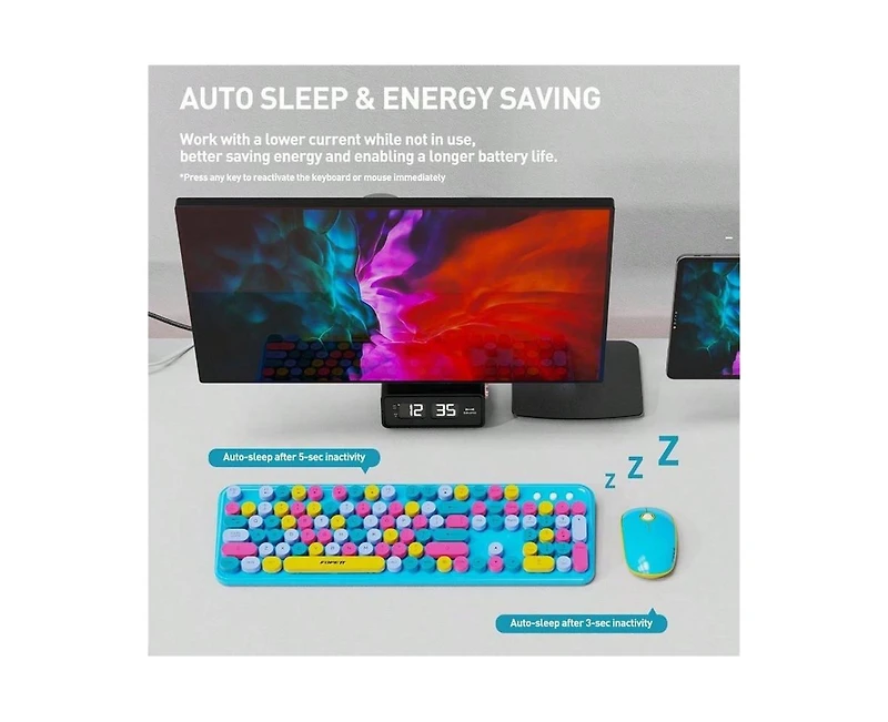 risokeys 2.4GHz Wireless Keyboard And Mouse Set - Full