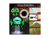 Mondawe 6 ft Halloween Inflatable Spider with 3 Color Rotating Light