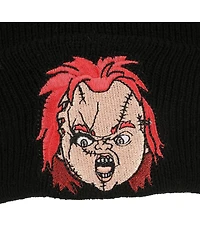 Chucky Men's Embroidery Black Acrylic Knit Standard Cuff Beanie