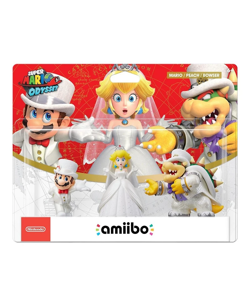 Mario, Peach, Bowser Wedding 3 Pack - Super Mario Odyssey