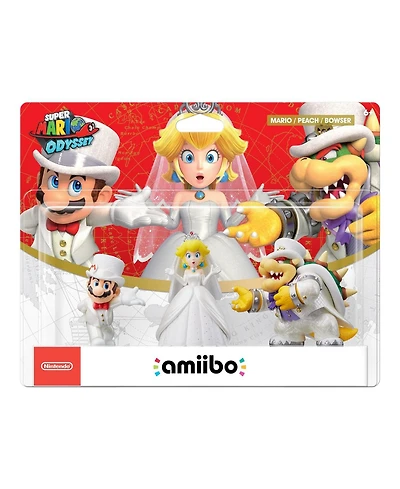 Mario, Peach, Bowser Wedding 3 Pack - Super Mario Odyssey