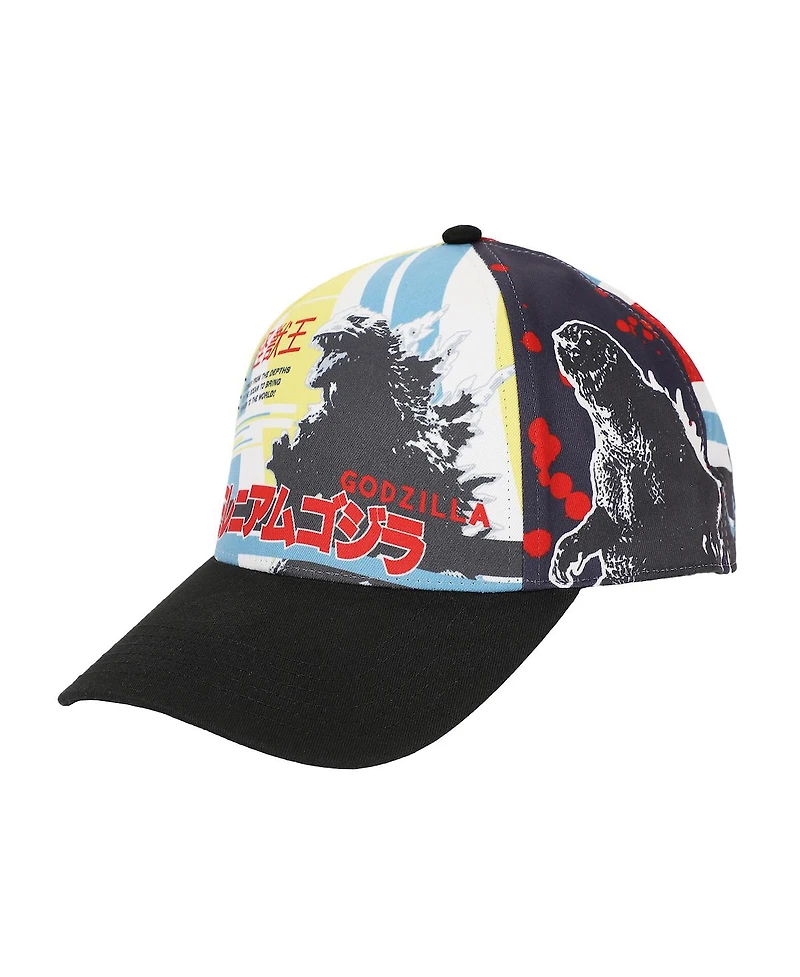 Godzilla Men's Kanji All-Over Print Adult Baseball Cap