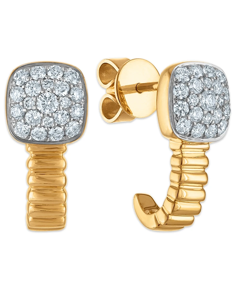 Macy's White Diamond Drop Earrings (0.50 ct. t.w.) in 14k Yellow Gold