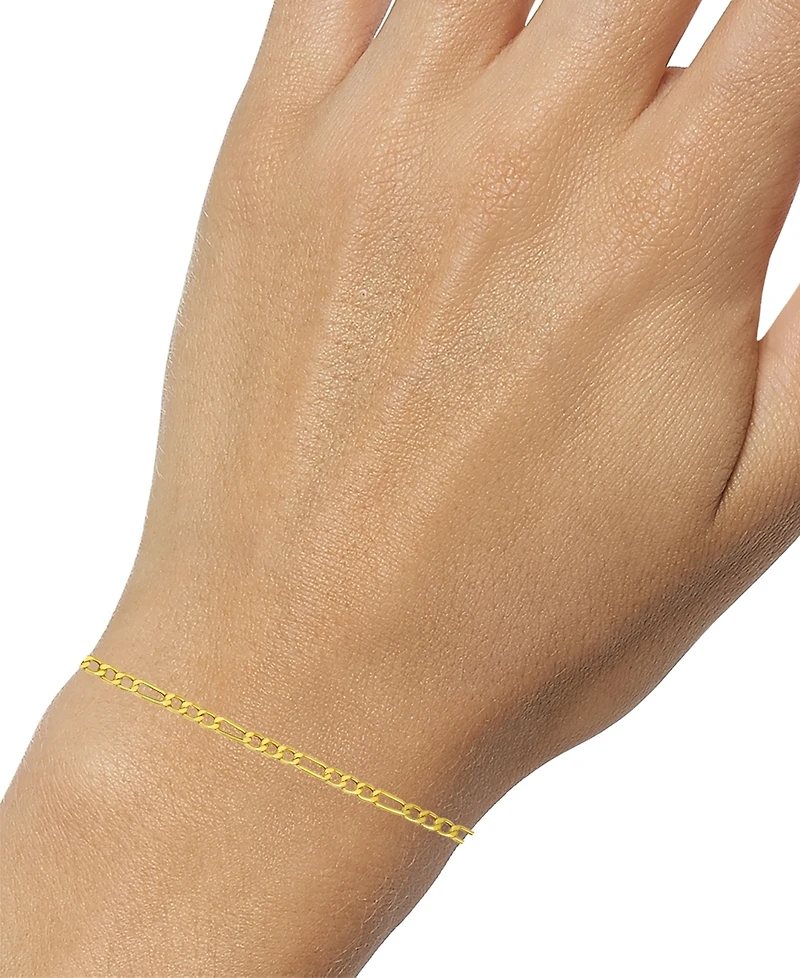 Macy's Figaro Link Bracelet in 18k Yellow Gold
