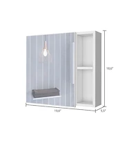 Airsurfer Metal Wall-Mounted Medicine Cabinet with Mirror and Storage Racks