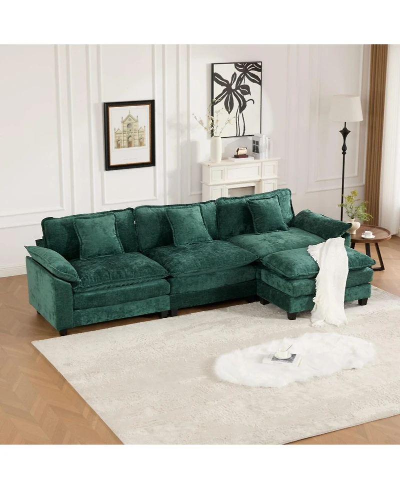 Streamdale Furniture Streamdale Cloud Couch: Flexible, Modular Chenille Sofa for Ultimate Comfort