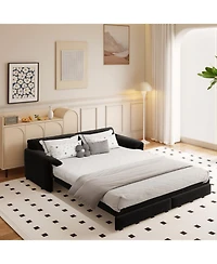 Streamdale Furniture 66" Queen Pull Out Sofa Bed with Storage