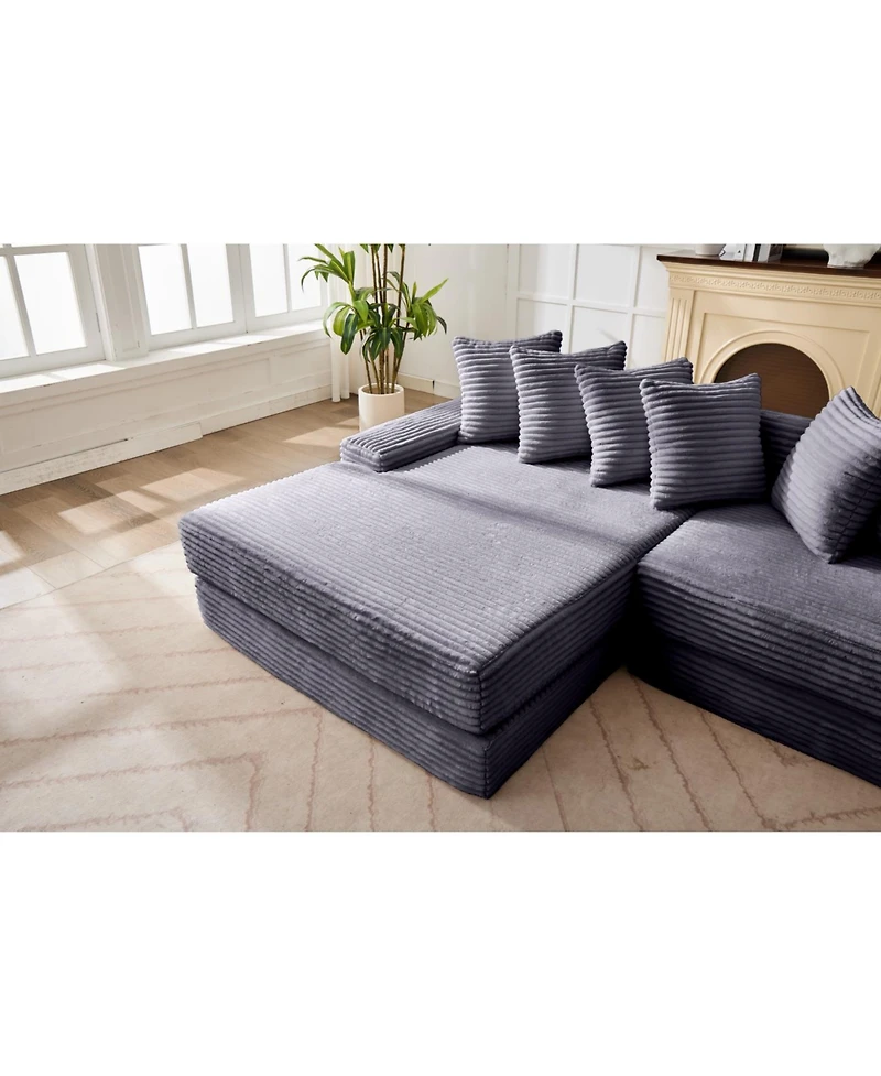 Streamdale Convertible Floor Sofa Bed, Foldable Mattress Cloud Couch for Space Saving