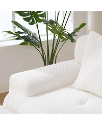 Streamdale Furniture 135.4" 6-Piece U-Shaped Sleeper Modular Sectional Sofa Bed Chaise, Ivory