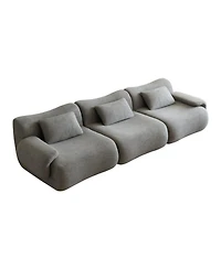 Streamdale Furniture Modular Sectional Sofa, Modern Minimalist Couch, Comfy, Space-Efficient, Light Gray