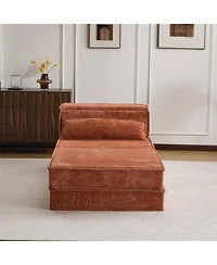 Streamdale Furniture Streamdale Compression Sofa, Convertible Floor Sofa Bed, Modular Sectional, No Assembly, Orange