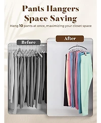 House Day Legging Organizer, Metal Yoga Pants Hanger 2 Pack with 10 Clips