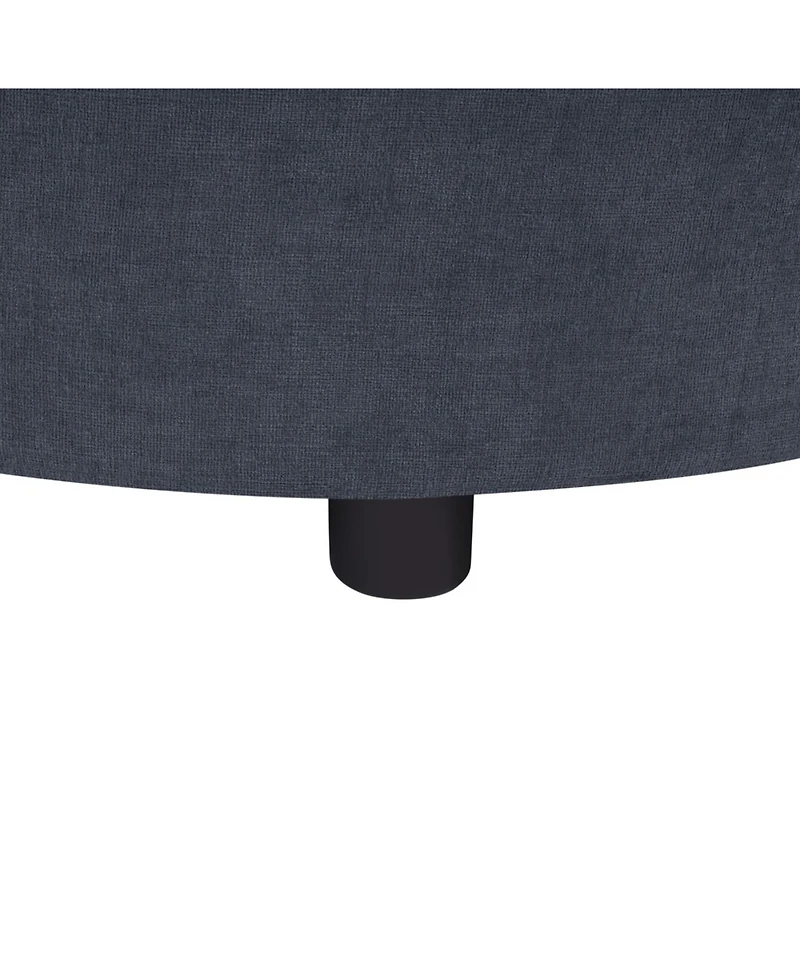 Streamdale Furniture Modern L-shaped Sofa Couch with Curved Chaise, Usb & Storage, Blue