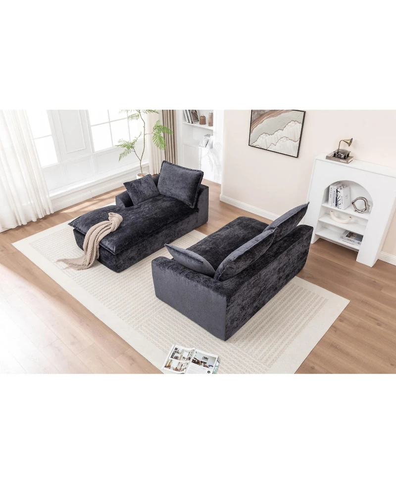 Streamdale 103" Cloud Sectional Couch with L-Shape Chaise, Modern Modular Sofa