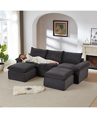 Streamdale Furniture Modern corduroy cloud sofa, freely combined