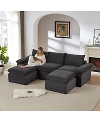 Streamdale Furniture Modern corduroy cloud sofa, freely combined