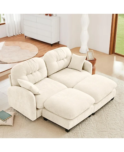 Streamdale Furniture Cloud Sectional Couch, Premium Chenille, Tufted, Ergonomic, Easy Install, Beige