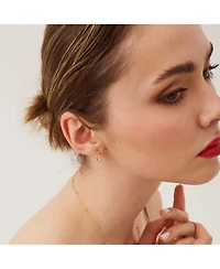 Spero London Seven Bead Sterling Silver Hoop Earrings