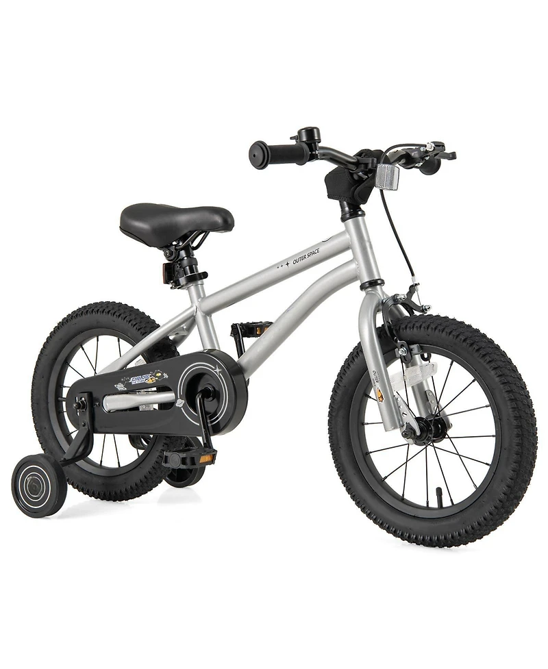 Hongge 14-Inch Kids Bike with High-Carbon Steel Frame and Removable Training Wheels