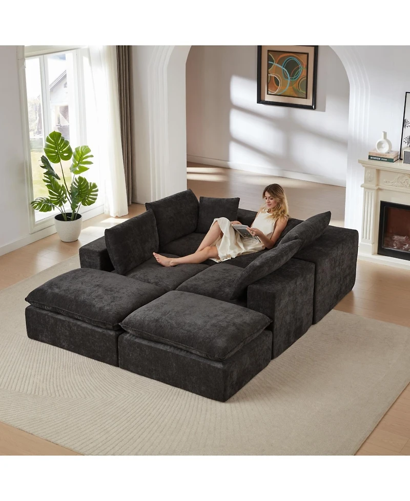 Streamdale Furniture Modern Chenille Cloud Sofa