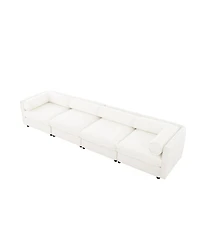Streamdale Furniture Modular Sectional Sofa with Storage, White