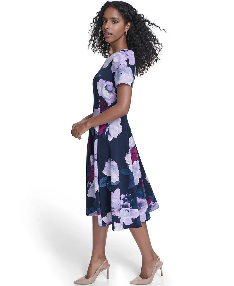 Calvin Klein Women's Crewneck Midi Dress