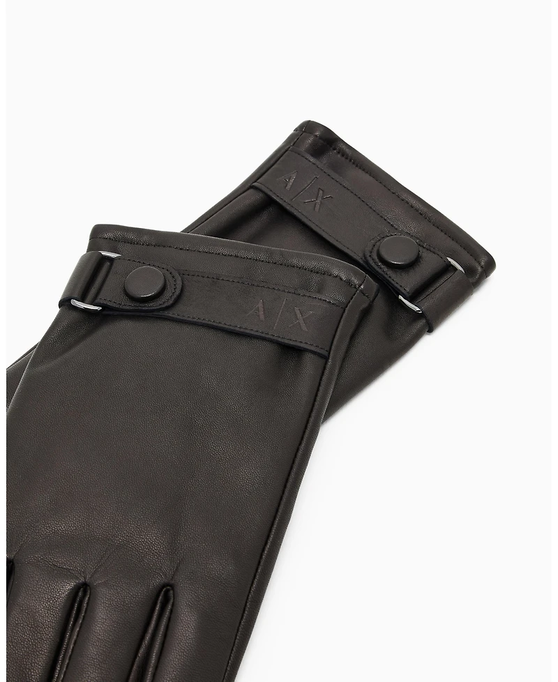 A|X Armani Exchange Men's Lamb Leather Gloves