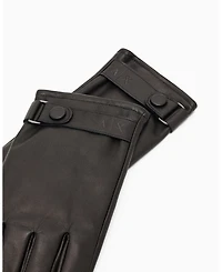 A|X Armani Exchange Men's Lamb Leather Gloves