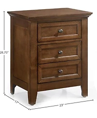 Intercon Nightstand, 3 Drawer in Tuscan