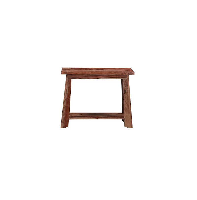 Porter Designs Kalispell Solid Sheesham Wood End Table, Natural