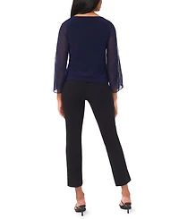 Msk Petite Pull-On Cowl Neck Top