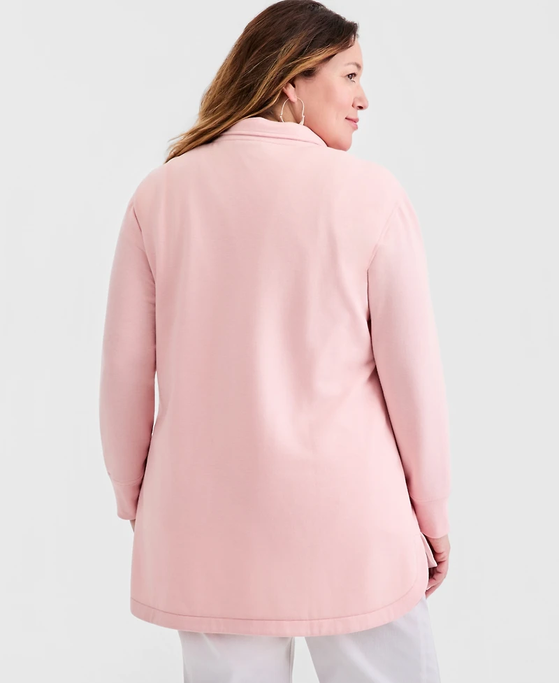 Style & Co Plus Quarter-Zip Top, Exclusively at Macy's