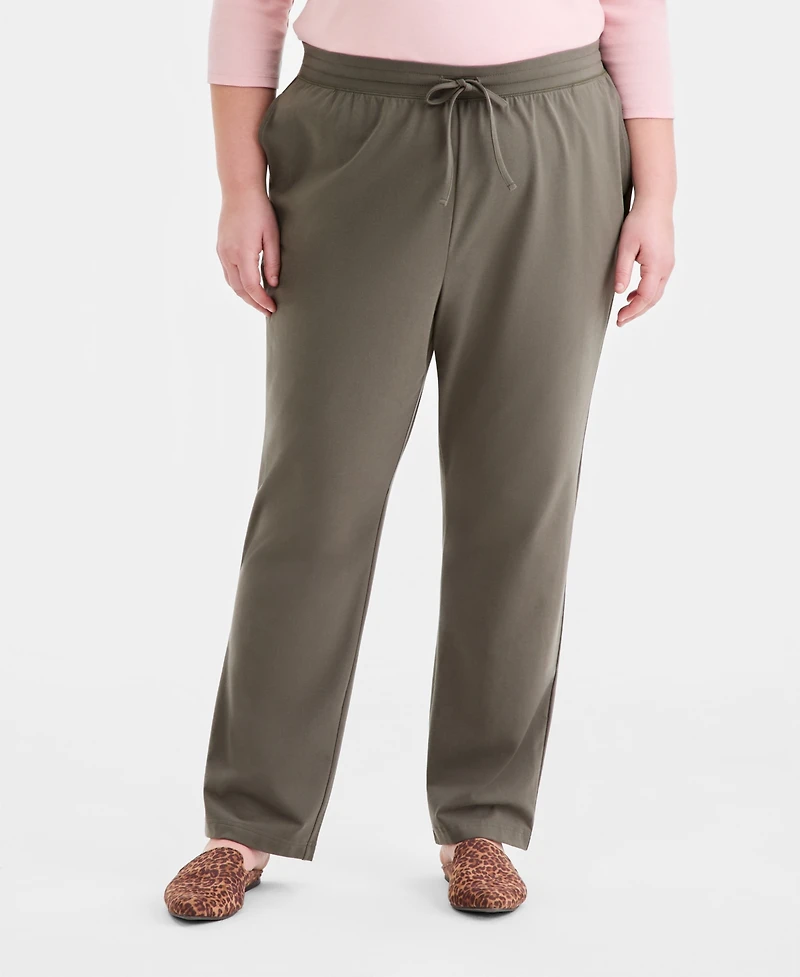 Style & Co Plus Knit Pull-On Pants, Exclusively at Macy's