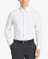 Calvin Klein Men's Slim-Fit Non-Iron Spread Collar Herringbone Dress Shirt