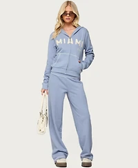 Edikted Women's Miami Babe Zip Up Hoodie