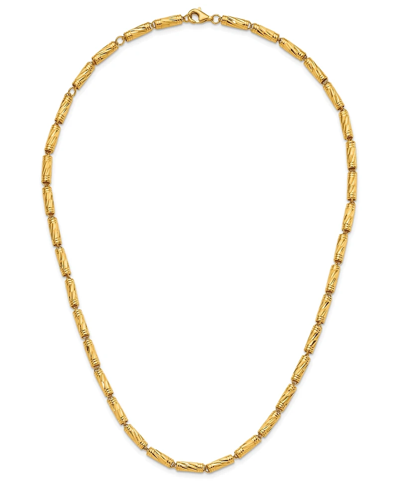 Macy's Bamboo Chain Necklace in 24K Yellow Gold