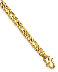 Macy's Figaro Chain Bracelet in 24k Yellow Gold