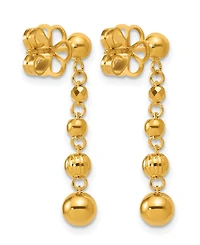 Macy's Beaded Drop Earrings in 24K Yellow Gold