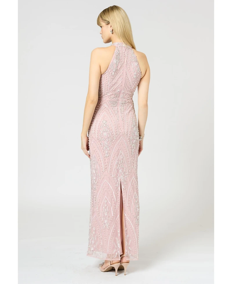 Beauut Women's Embellished Sequin Beaded Maxi Dress