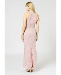 Beauut Women's Embellished Sequin Beaded Maxi Dress